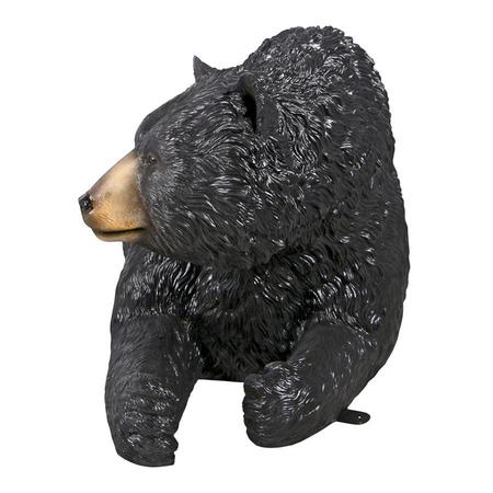 Design Toscano Brawny Black Bear Bench Sculpture NE160017